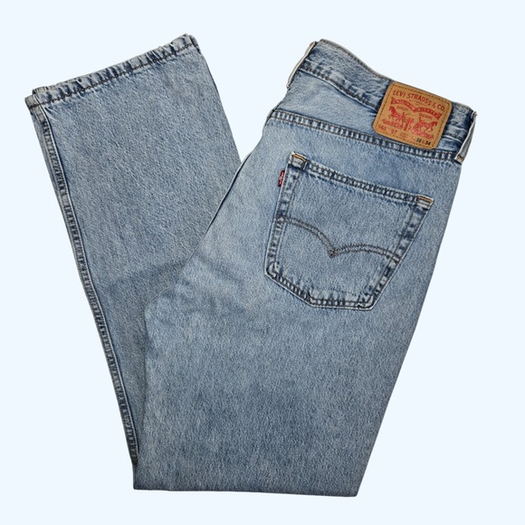 Levi's Other - Levis 565 97 Loose Straight Leg Jeans Mens 36x34 (Fits 32" Inseam) Light Wash